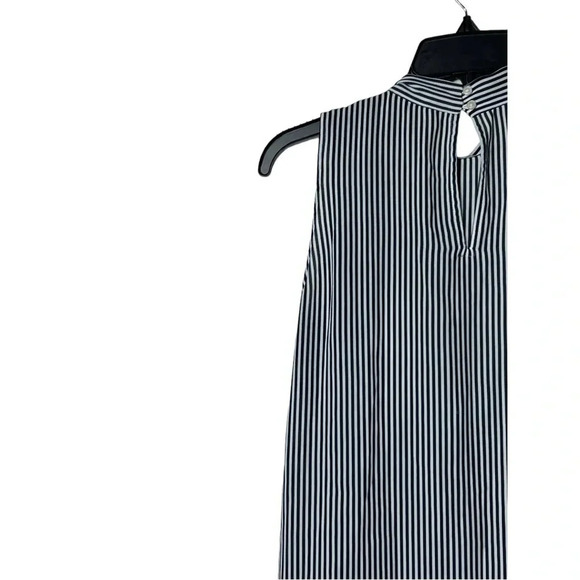 1752. LOFT OUTLET STRIPED SLEEVELESS TOP SIZE XSMALL MOCK NECK WITH BOW KEYHOLE‎ - Picture 9 of 10